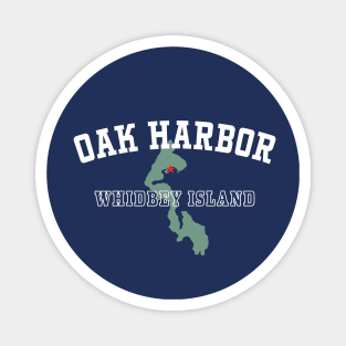 Oak Harbor, Whidbey Island WA Island Silhouette PNW Souvenir Magnet